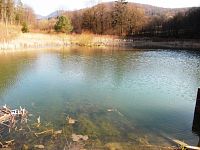 vrchný rybník, jediný v čase našej návštevy naplnený vodou