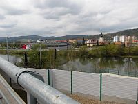 pohľad z cestného mosta na mesto Púchov