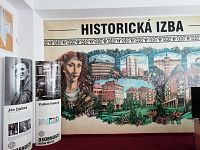 historická izba s panelmi osobnosti nášho mesta - Janko Zachara - olympijský víťaz v boxe z Helsínk žijúci v našom meste