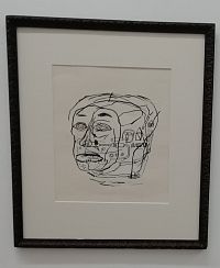 portrét Andy Warholu očami Basquiata, obraz z roku 1984