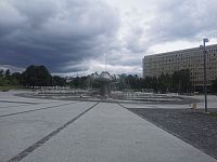 Námestie Slobody po rekonštrukcii s fontánou Družba - júl 2023