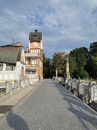 osemnásťmetrový betonový most cez Labe z roku 1911