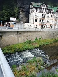 Kamenice tesne pred vtokom do Labe