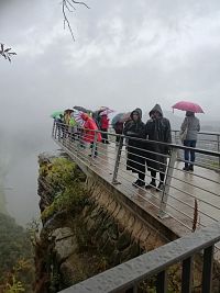 na vysunutej vyhliadke nad riekou Labe ( Elbe )