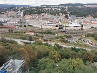 pohľad z Větruše na mesto Ústí nad Labem