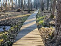 chodník z obdobia obnovy parku roku 2023