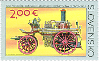 známka vydaná u príležitosti 100. výročia Zemskej hasičskej jednoty na Slovensku