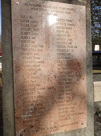 mená 55 padlých v 1. svetovej vojne