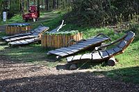 oddychová zóna pre unavených návštevníkov