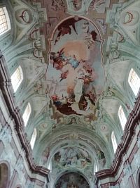 stropná maľba od moravského maliara A.S. Šebesty