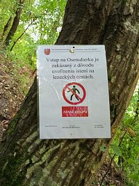 vstup na Osemdierku je zakázaný