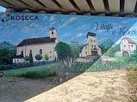 Košeca - Maľba u železničnej stanice