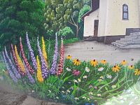 kvetiny pred kostolom