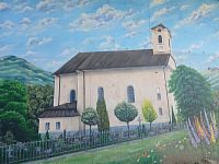 rímsko-katolický kostol pri hlavnej ceste Trenčín -  Považská Bystrica