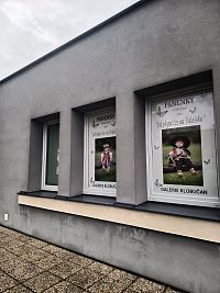 výstava v zadnej časti Domu kultúry Klobučan