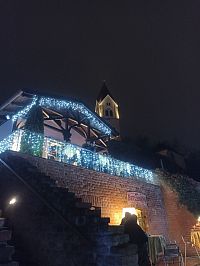 vstup do Betléma a veža kostola Narodenia Panny Márie