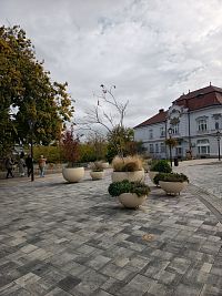 pohľad z parčíka SNP na budovu knižnice