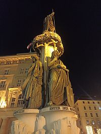 štyri sochy v dolnej časti predstavujú 4 rieky Rakúska