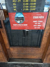 otváracie hodiny kaviarne Stará pošta
