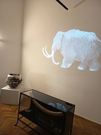 už mamut v celej paráde, v skrinke jeho kel