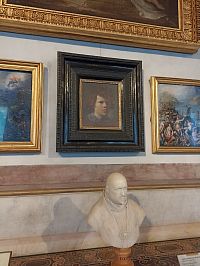 busta pápeža Pavla V. a obraz od Berniniho