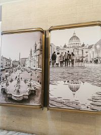 veľkoplošné fotografie známych miest v Ríme