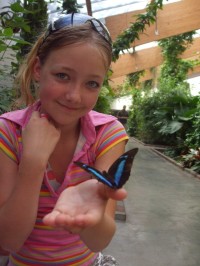 Káťa s motýlkem  - motýlí farma u Trassenheide