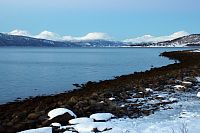 Pohled ze silnice před Narvikem