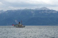 Kolesový parník na Ženevském jezeře