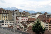 Pohled na modernější část Lausanne