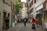 Pěší zóna v historické části Curychu