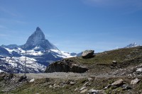 Posledí pohled na Matterhorn při návratu zpátky do Zermattu