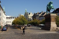 Náměstí Højbro Plads s jezdeckou sochou Absalona