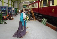 Expozice v železničním muzeu na nádraží Port Erin.