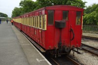 Odpojené železniční vagóny ve stanici Port Erin.