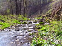 Ondřejnice v dolní části obce Kozlovice