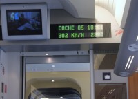 Cesta vlakem AVE z Valencie do Cuency.