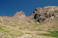 horní část údolí Golo s Paglia Orba