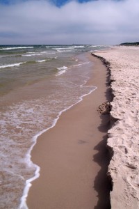 písečné pláže u leby