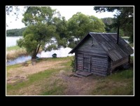 chata u jezera Lušiai