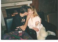 Společenská místnost,novoroční polibek ,silvestr 1993 Můj přítel Milan a já.