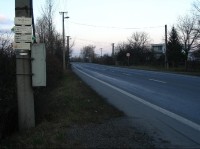 Bohumín - Pudlov: Pohled na cestu "Ostravská" a na rozcestí