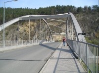 Most přes Berounku na Karlštejně