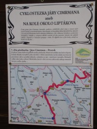 Tabule  cyklostezky Járy Cimrmana u Protržené přehrady