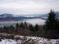 Vršatec pohľad z SK na CZ: Decembrová turistika v Bielych Karpatoch