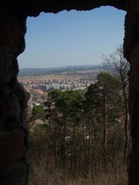 pohled z hradu na město
