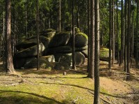 lesy nad Žihlí: žulové balvany