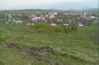 Měděnec: celkový pohled na obec z Mědníku
