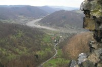 výhled z Vrabince: výhled do údolí Labe