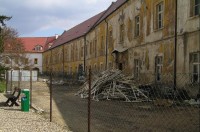 Děčínský zámek: část zámku v rekonstrukci